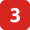 Numbers 3 Red icon 30x